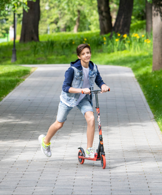 БЕЗ УПАКОВКИ Самокат 2-колесный Delta 180 мм, красный