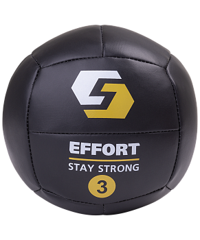 Медицинбол EMD3, кожзам, 3 кг, черный