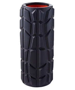 Ролик массажный FA-509 высокая жесткость, 33x13,5 cм, черный/оранжевый