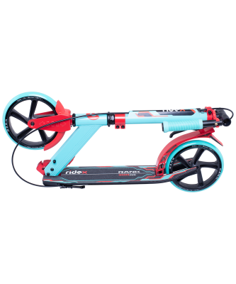 БЕЗ УПАКОВКИ Самокат 2-колесный Rank 200 мм, ручной тормоз, мятный/красный