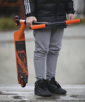 БЕЗ УПАКОВКИ Самокат трюковый Phoenix Orange 100 мм