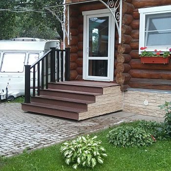 Ступень из ДПК 345x23,5х4000 мм ECODECK полнотелая с брашингом Ступень из ДПК 345x23,5х4000 мм ECODECK полнотелая с брашингом