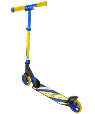 БЕЗ УПАКОВКИ Самокат 2-колесный Flow 125 мм, синий/желтый