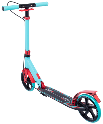 БЕЗ УПАКОВКИ Самокат 2-колесный Rank 200 мм, ручной тормоз, мятный/красный